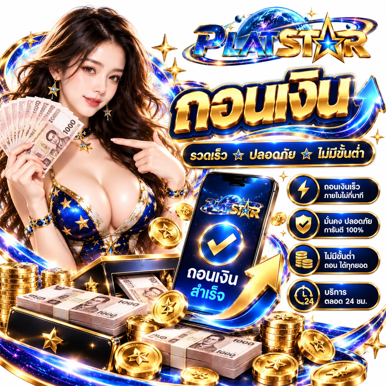 ฝาก ถอน อัตโนมัติ 24 ชั่วโมง 2 วินาทีก็เล่นได้ ไม่ต้องแจ้ง